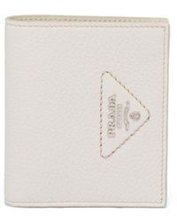 Prada - Logo-plaque Bi-fold Wallet - Lyst