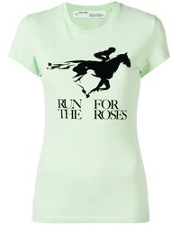 Off-White c/o Virgil Abloh - Run For The Roses T-Shirt - Lyst