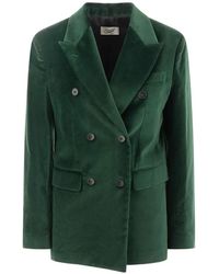 Pence - Double-Breasted Velvet Blazer - Lyst