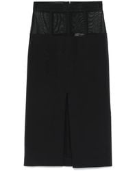 Elisabetta Franchi - Midi-Rok Van Crêpe - Lyst