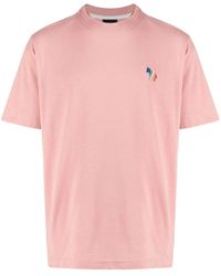 PS by Paul Smith - Logo-embroidered Cotton T-shirt - Lyst