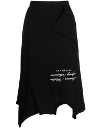 Vetements - Asymmetric-hem Logo-embroidered Skirt - Lyst