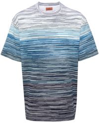 Missoni - Gestreept Katoenen T-Shirt - Lyst