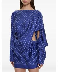 Christopher Esber - Bandana-Print Cutaway Mini Dress - Lyst