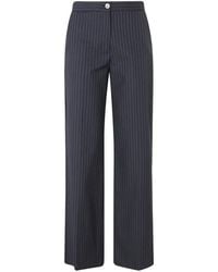 SOLOTRE - Pinstripe Tailored Trousers - Lyst