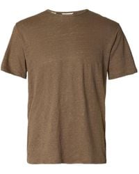 SELECTED - Slub-Texture T-Shirt - Lyst