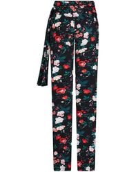 Rabanne - Floral-print Straight Trousers - Lyst