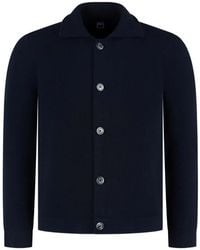 Fedeli - Cardigan Boutonné À Col Polo - Lyst