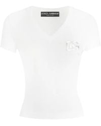 Dolce & Gabbana - Short-Sleeved T-Shirt With Dg Logo - Lyst