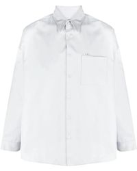 Marni - Logo-Embroidered Cotton Shirt - Lyst