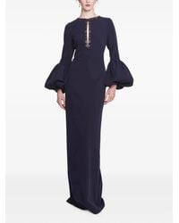 Marchesa - Puff-Sleeve Column Gown - Lyst