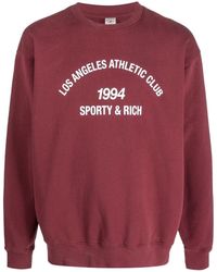 Sporty & Rich - Sweat en coton à logo imprimé - Lyst