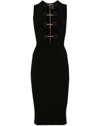 Elisabetta Franchi - Ribbed-knit Midi Dress - Lyst