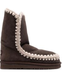 Mou - Bottines En Daim À Patch Logo - Lyst
