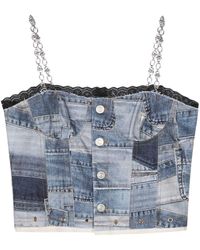 ANDERSSON BELL - Cropped-Top mit Print - Lyst