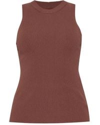 Rick Owens - Ribbed-Knit Sleeveless Tank Top - Lyst