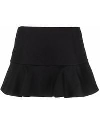 RED Valentino - Pleated Flare-Hem Shorts - Lyst