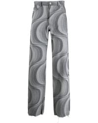 JORDANLUCA - Geometric-Pattern Faded Trousers - Lyst