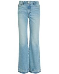 PAIGE - Sofia Faded-Effect Flared-Leg Jeans - Lyst
