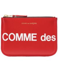 Comme des Garçons - Red Cowhide SA 8100 Große Logo-Geldbörse mit Reißverschluss - Lyst