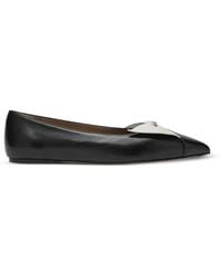 Ferragamo - Bow-Detail Pointed-Toe Ballet Flats - Lyst