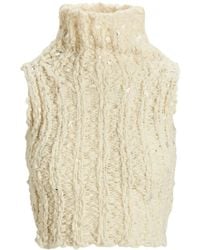Ralph Lauren - Textured High-Neck Tank Top - Lyst