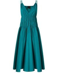 Pinko - Shirred V-neck dress - Lyst