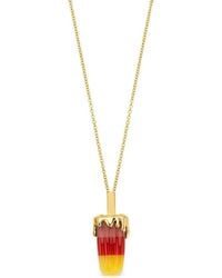 EDINA KISS - Agate And Carnelian Popsicle Necklace - Lyst