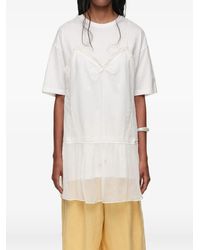 Bimba Y Lola - Ivory Fluid Layer T-Shirt Top - Lyst
