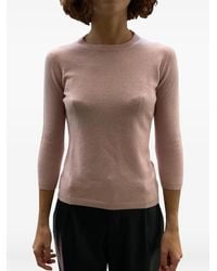 LA ROSE - Crew-neck cashmere sweater - Lyst