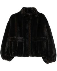 Apparis - Faux-Fur Funnel-Neck Coat - Lyst