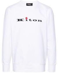 Kiton - Logo-appliqué Cotton Sweatshirt - Lyst