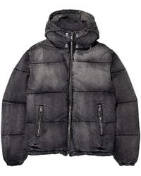 Purple Brand - Denim Padded Hooded Jacket - Lyst