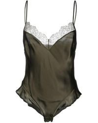 Maison Close - Body Met Afwerking Van Kant - Lyst