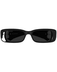 Balenciaga - Dynasty Bb Logo-Plaque Rectangle-Frame Sunglasses - Lyst