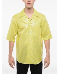 McQueen - Textured-Finish Short-Sleeve Shirt - Lyst