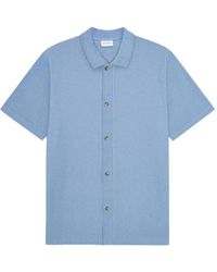 Les Deux - Pointelle Ss Textured-Knit Short-Sleeve Cardigan - Lyst