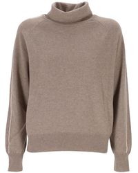 Purotatto - Roll-Neck Wool Sweater - Lyst