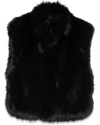 Patrizia Pepe - Faux-Fur High-Neck Gillet - Lyst