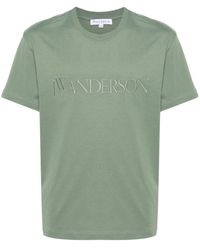JW Anderson - Katoenen T-shirt Met Geborduurd Logo - Lyst