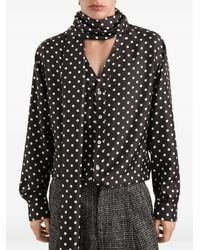 Dolce & Gabbana - Chemise Martini En Sergé De Soie À Pois - Lyst