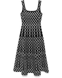 Maje - Abito Midi Con Stampa Geometrica - Lyst