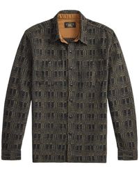 RRL - Geruit Shirtjack Met Knoop - Lyst