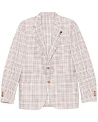 Lardini - Check-Pattern Blazer - Lyst