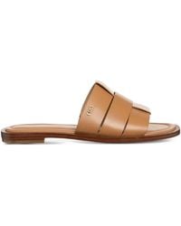 MICHAEL Michael Kors - Leather Cross-Strap Flat Sandals - Lyst