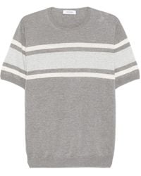 Gran Sasso - T-Shirt Met Gestreept Detail - Lyst