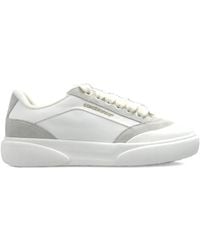 CASABLANCA - Leren Low-Top Sneakers Met Suède Vlakken - Lyst