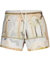 Commas - Palm Mirage Swim Shorts - Lyst