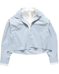 Acne Studios - Striped Layered-Effect Shirt - Lyst