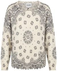 Kujten - Paisley-Print Distressed-Effect Sweater - Lyst